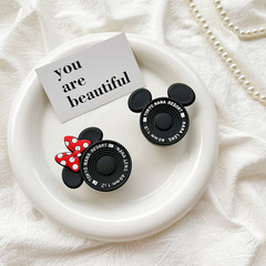 Creative butterfly knot Mickey Mouse phone airbag stand Korean Instagram style back sticker cushion support desk extendable