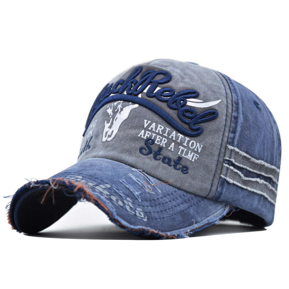 Cappello da baseball Bullhead con linguetta d'anatra con bordo spezzato lavato per uomo e donna_voghion.com