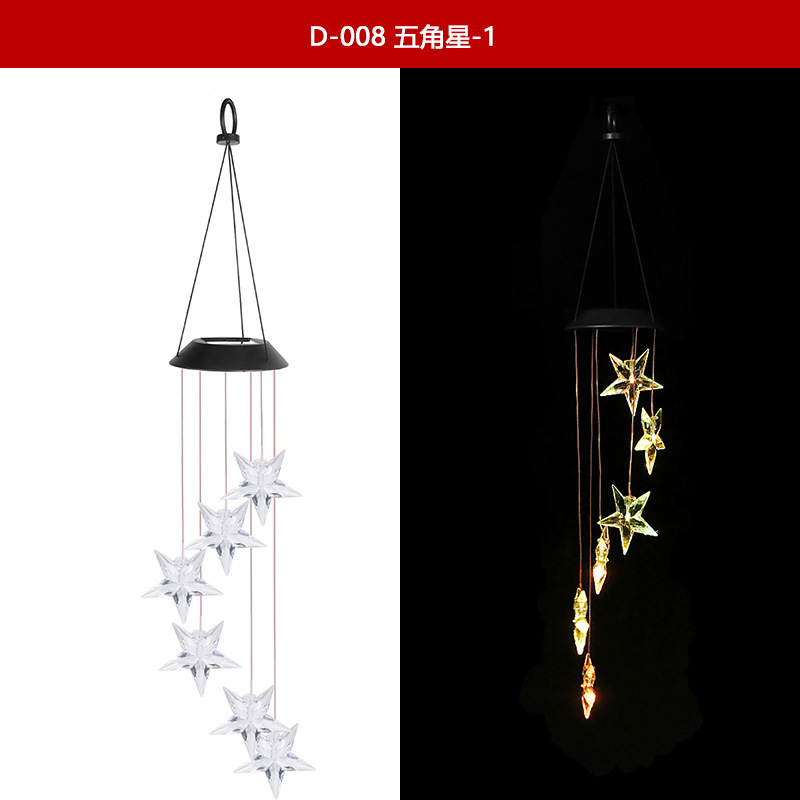 Amazon nuevo solar al aire libre LED de colores cambiantes paisaje patio decoración campanas viento muñeco nieve luces Navidad