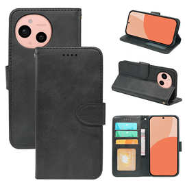 Sense10皮质手机壳适用夏普Aquos Sense 9小牛皮相框7翻盖8后盖式