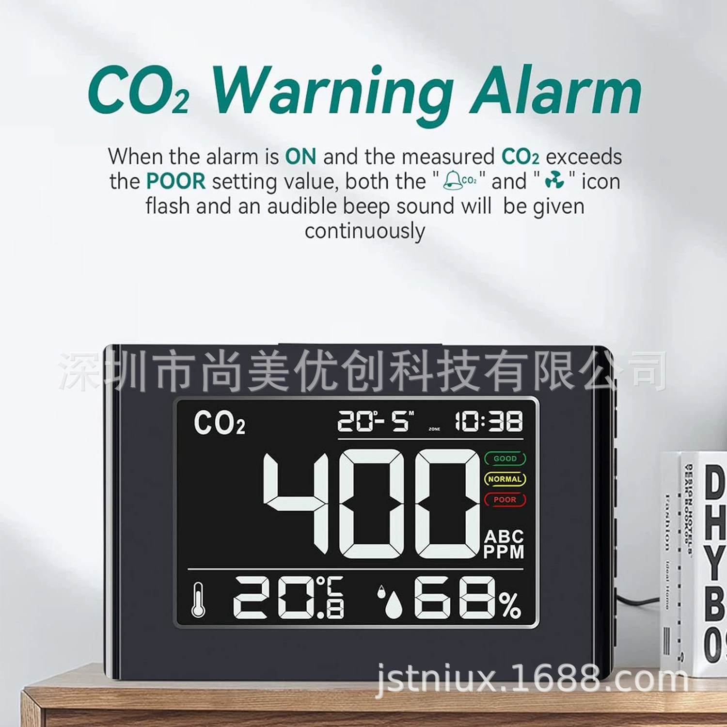 Монитор CO2 детектор углекислого газа монитор качества воздуха в помещении детектор углекислого газа сигнализация