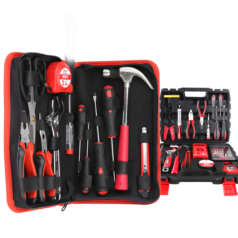 Kit de herramientas eléctricas de Desi, conjunto de herramientas de hardware de mantenimiento de agua y electricidad doméstica multifuncional.