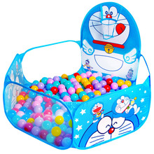 可折疊投籃兒童海洋球池室內家用充氣彩色波波池寶寶圍欄小孩玩具