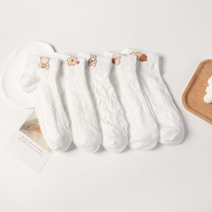 Sweet Sweat-Absorbent Cloud Rainbow Socks Cartoon Cute Socks Small White Socks Breathable and Comfortable Boat Socks Versatile Casual