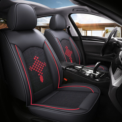 广汽本田锋范凌派缤智冠道思迪四季适用汽车坐垫皮拼冰丝全包座套|ms