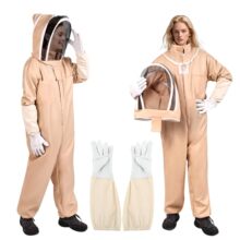 出口型品质 养蜂工具 防蜂服  棉布防蜂衣 连体太空服防护轻便