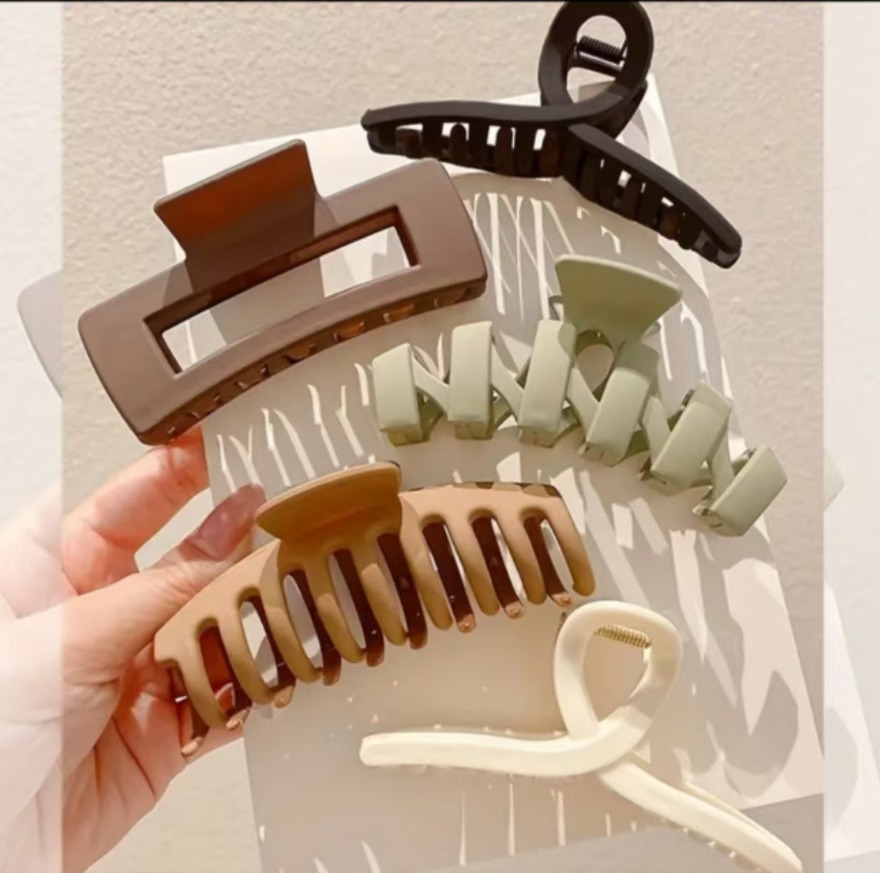 Temperamento transfronterizo simple clip de cabello de cabeza de mujer clip de agarre cuadrado clip de tiburón clip de cabello adornamiento mayorista