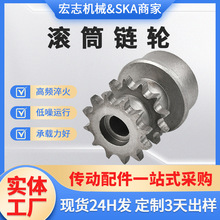 不锈钢链轮齿轮定制 低噪高速转动齿轮 工业传动单双节距滚筒链轮