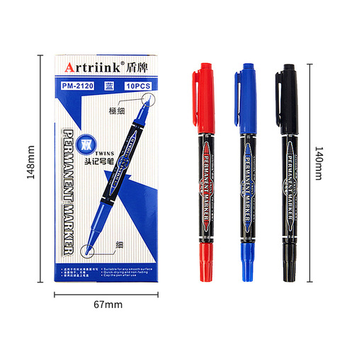 Small double-ended marker hook line pen waterproof ink red blue black art painting special marker pen wholesale direct sale