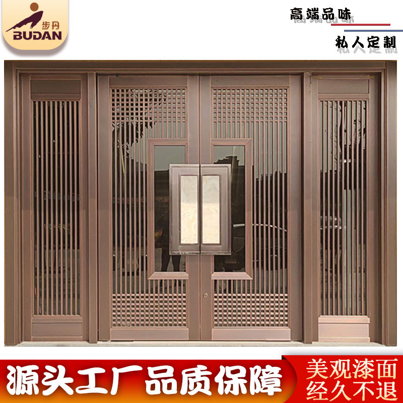 Budan Company Automatic Sensor Door Stainless Steel Door House Gate Four Open Child Mother Zhejiang Copper Door Factory Wholesale