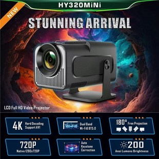 Cross-Border Hy320Mini Projector Hd 4K Home Theater Portable Hy320 Projector Ultra-Short Throw Projection
