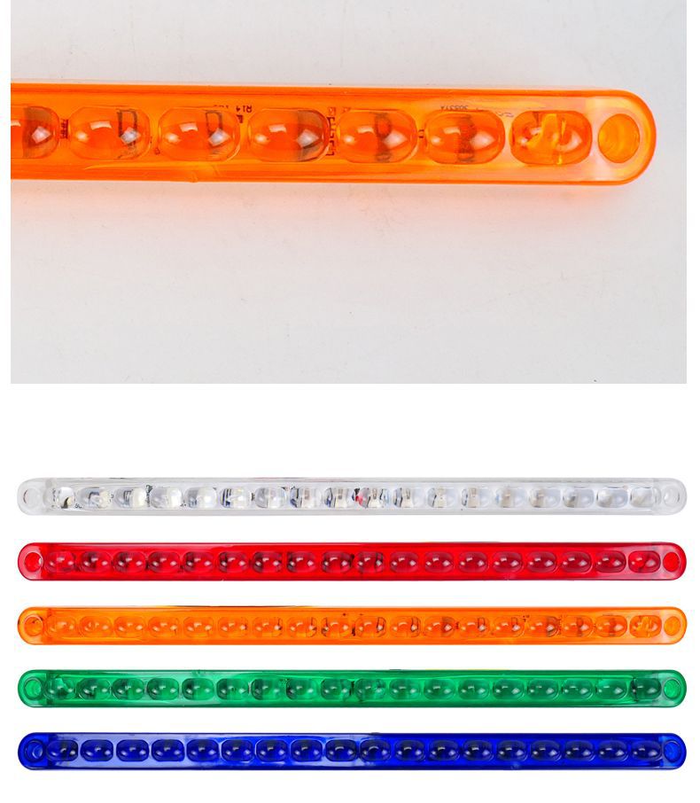 Car Flashing Led Strip Lights Red and Blue Flashing Lights 12V 24V Universal Truck Tail Light Modification Grille Ambient Lights
