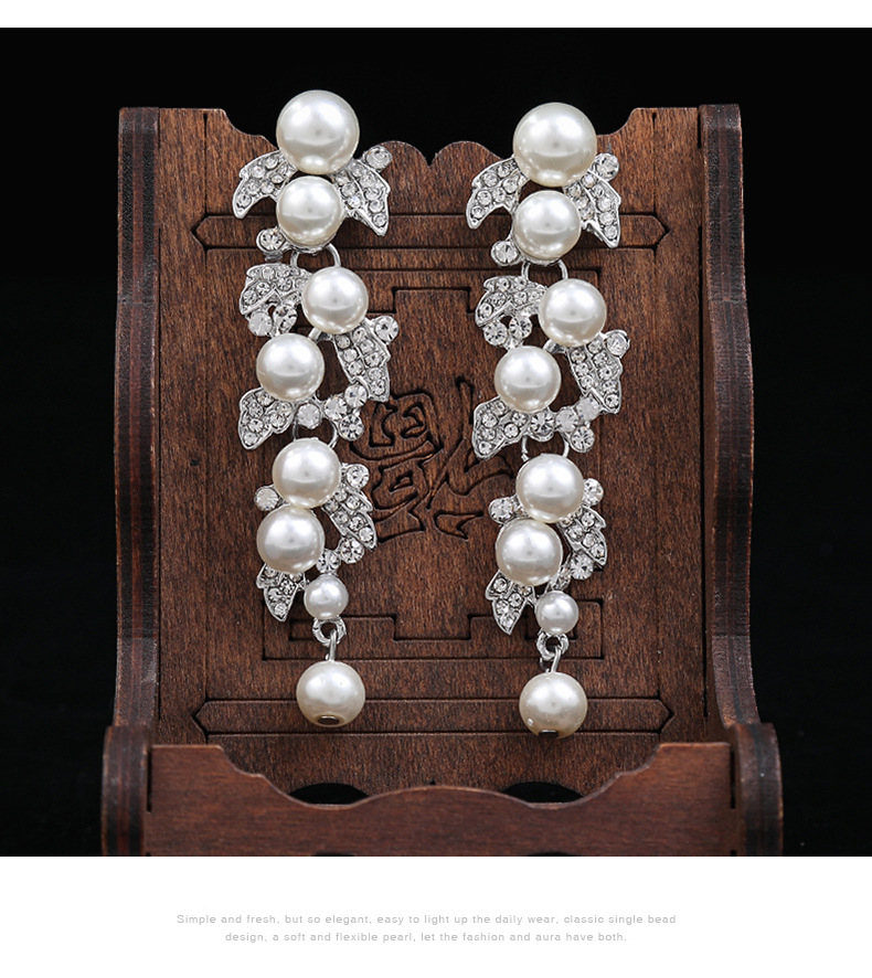 Orecchini esagerati 2023, accessori per la sposa alla moda con perle, placcatura galvanica in lega lunga_voghion.com