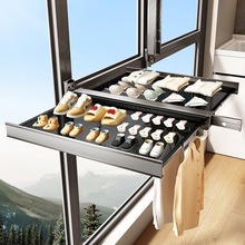 阳台隐形晾衣神器可折叠伸缩晾衣杆室内家用免打孔鞋子袜子晾晒架