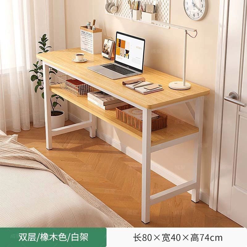 长条桌简易书桌电脑桌家用卧室学生学习桌长方形工作台双层小桌子|undefined
