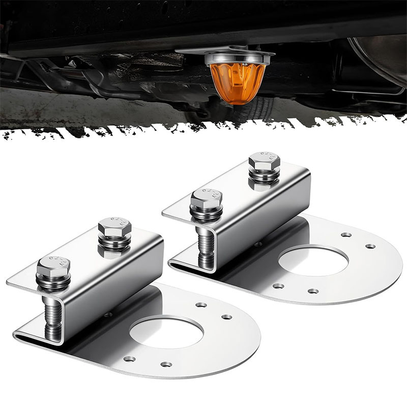 Cross-Border Supply of 304 Stainless Steel Watermelon Light Base Bracket Clip-On Type, No-Drill Luminous Frame Mounting Base