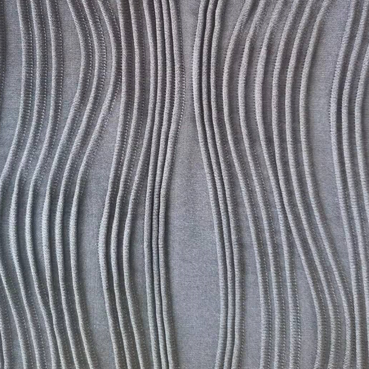 2022年水波纹（美人纹）波浪条肌理纹针织提花面料 大量现货