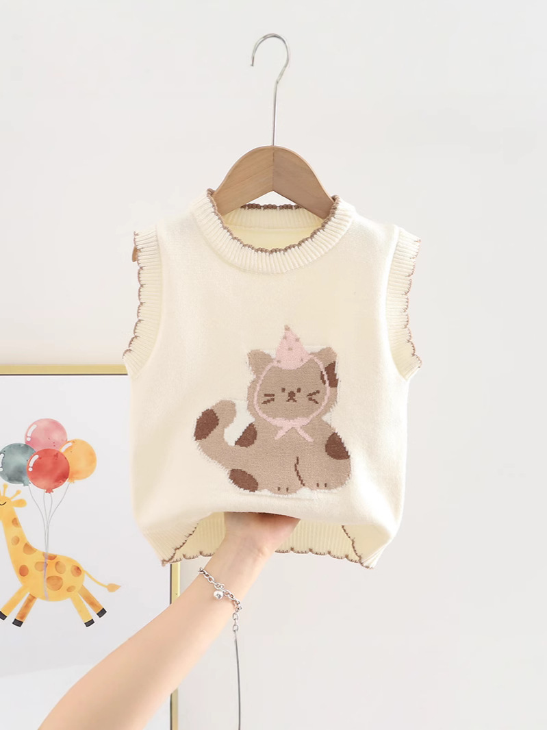 Primavera y otoño chaleco para bebé chaleco chaleco para niña chaleco de lana para bebé chaleco de punto chaleco para uso exterior chaleco todo fósforo