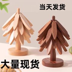 一本の木の断熱マットの創意的な食事マットの木製の防熱マットのテーブルマットの高級感があります。