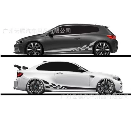 Прямые продажи производителя K-146 полосатый сетчатый тотем автостикер кузовная наклейка решетка флаг боковая юбка спортивная версия универсальная модель
