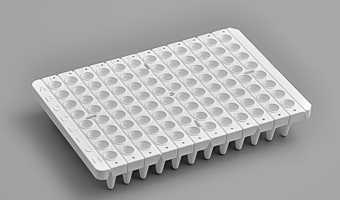 0.2ml白色PCR半裙边96孔板 无酶盒装 15板/盒 10盒/箱 厂家直销