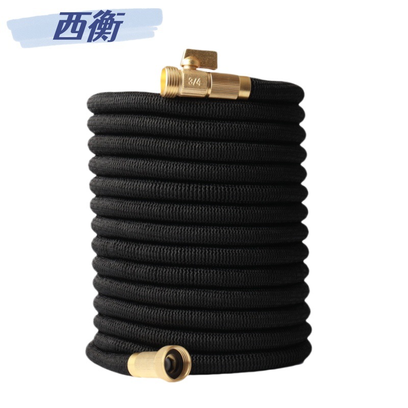 3X Expandable Water Hose for Garden Irrigation, Magic Hose for Watering Flowers and Vegetables, High-Pressure Car Wash Hose, Black