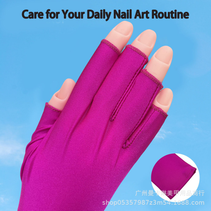 Cross-Border Nail Art Gloves, Nail Salon Protective Fingerless Uv Protection Anti-Darkening Heating Nail Polish Gel Anti-Darkening Tool Cross-Border Nail Art Gloves, Nail Salon Protective Fingerless Uv Protection Anti-Darkening Heating Nail Polish Gel Anti-Darkening Tool