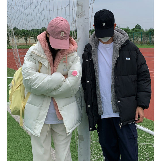 Naihuhu Cotton Outwear for Women 2024 New Winter Thickeneded Bread Outwear Korean Style Gentle Style Fake Two-piece Cotton Outwear