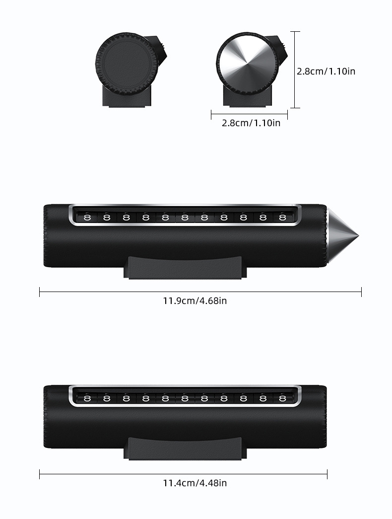 【Premium Selection】Temporary Parking Number Plate for Car, Car Phone Number Plate, Window Breaker, Safety Hammer, Car Accessories