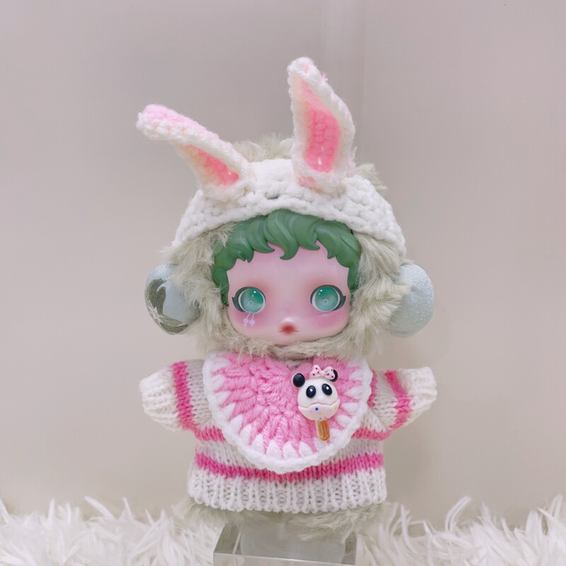 仅娃衣】泡泡玛特SKULLPANDA光织园搪胶公仔挂件SP娃衣精灵服套装|undefined