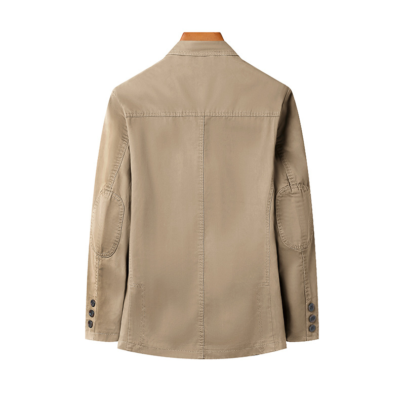 Trajes de negocios simples para hombres primavera y otoño algodón pequeño traje casual ropa occidental suelta chaqueta de negocios grande hombre