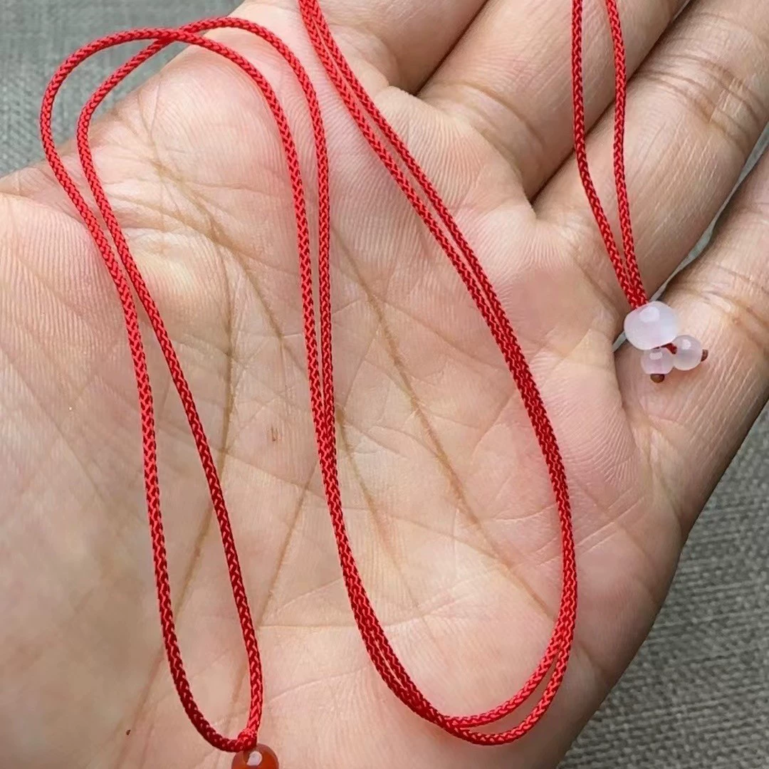 Тонкий подвесный шнур с медовым воском Южный красный хрустальный нефритовый шнур с подвеской оптом оригинальный агат мужской и женский шнур