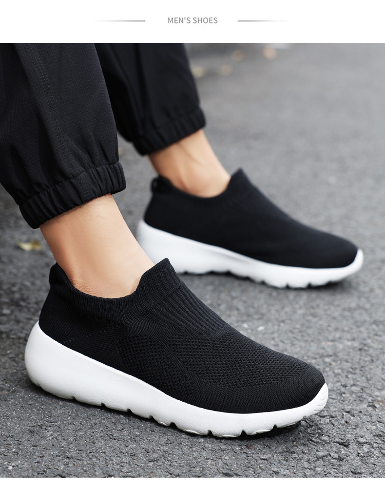 New Large Size 46 Lightweight Couple's Casual Slip-On Lazy One-Piece Mesh Driving Shoes_vogvips.com
