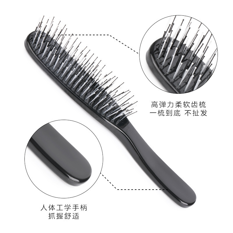 クロスボーダーヘッドマッサージコーム、ヘアスムージングコーム、ふわふわスタイリングコーム、ウェット＆ドライ両用ポータブルヘアコームメーカー卸売|undefined