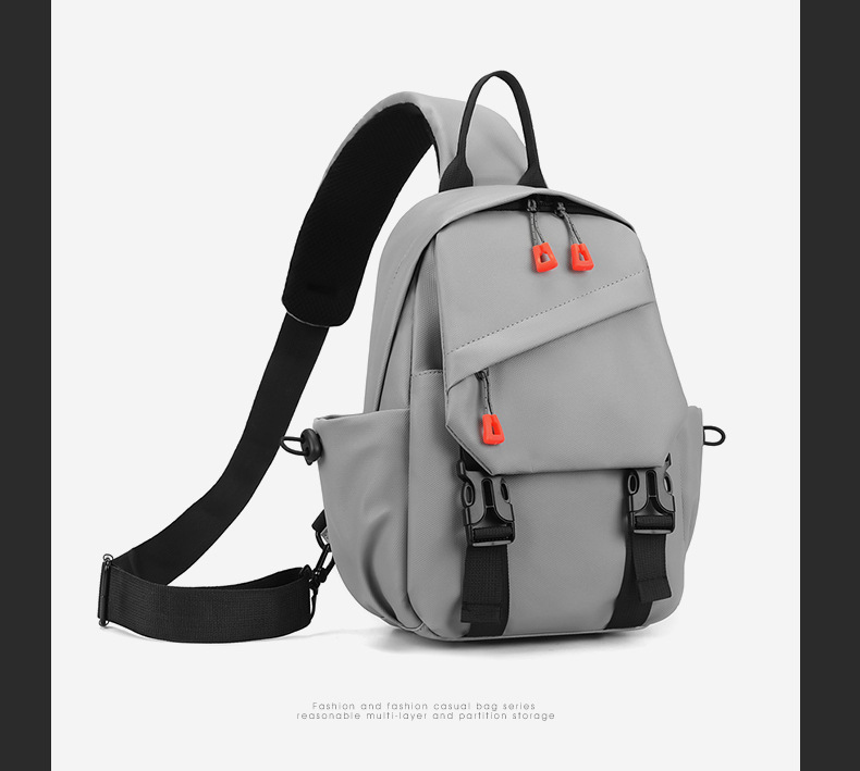 Trendy men's chest bag, crossbody bag, waterproof single-shoulder bag, cycling backpack, outdoor large-capacity men's bag, small bag, chest bag undefined