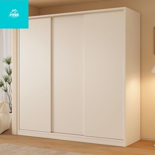 Light Luxury Italian Wardrobe Home Bedroom Cream Style Simple Assembly Storage Cabinet Combination Children's Storage Large Wardrobe