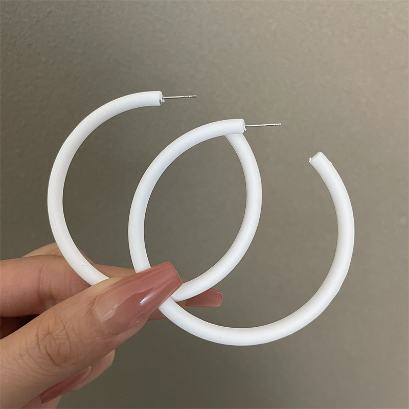 0602 화이트 특대 C링 925 실버바늘