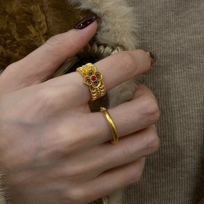ハイエンドのニッチな多用途リング女性のニッチな甘いデザインリングアクセサリー新しい卸売絶妙な人差し指リング|undefined