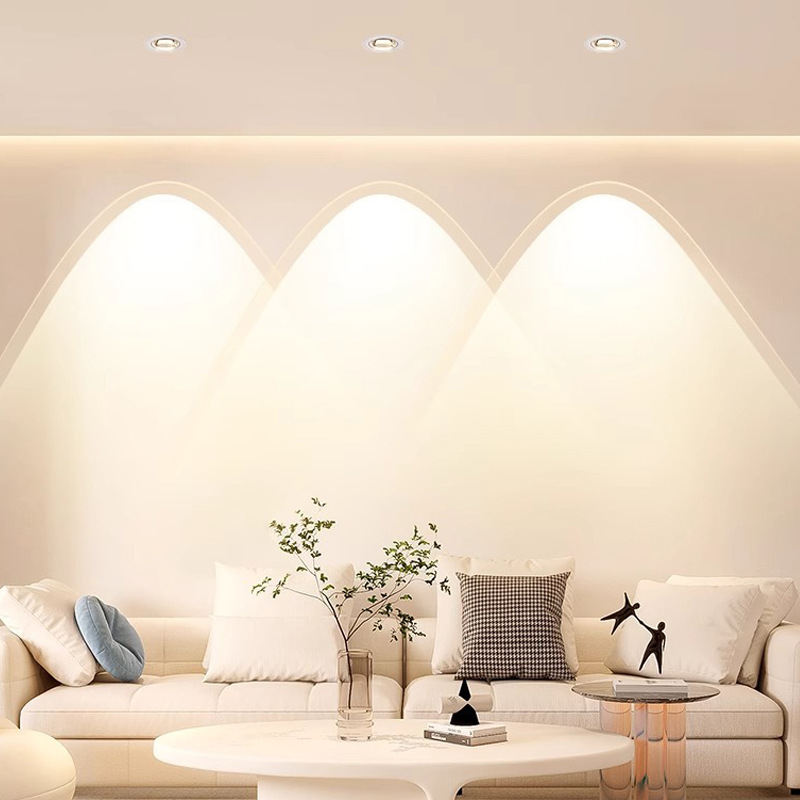 Lámpara de techo empotrada Arco de luz de arco iris Lámpara de luz de colina pequeña Lámpara de ambiente Lámpara de ojo de buey de restaurante Lámpara de tubo de Zhongshan antideslumbrante