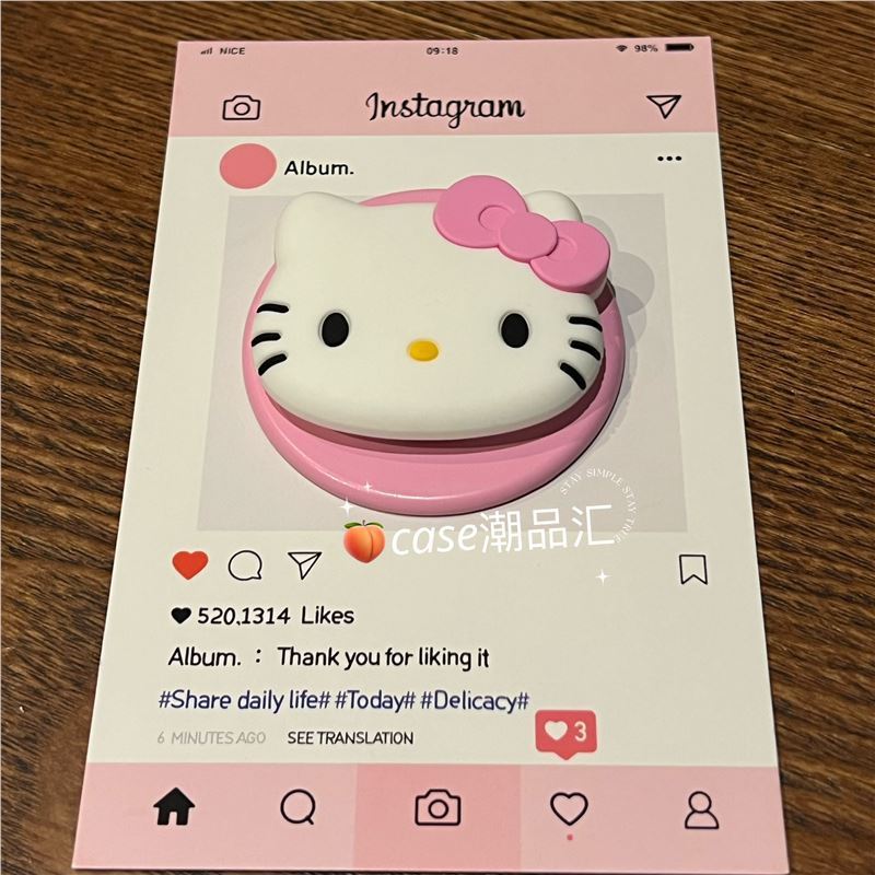 【バブルソーユニバーサル】ハローキティ マグネットスタンド KTキャット 格納式エアバッグ ペーストスタンド 取り外し可能|undefined