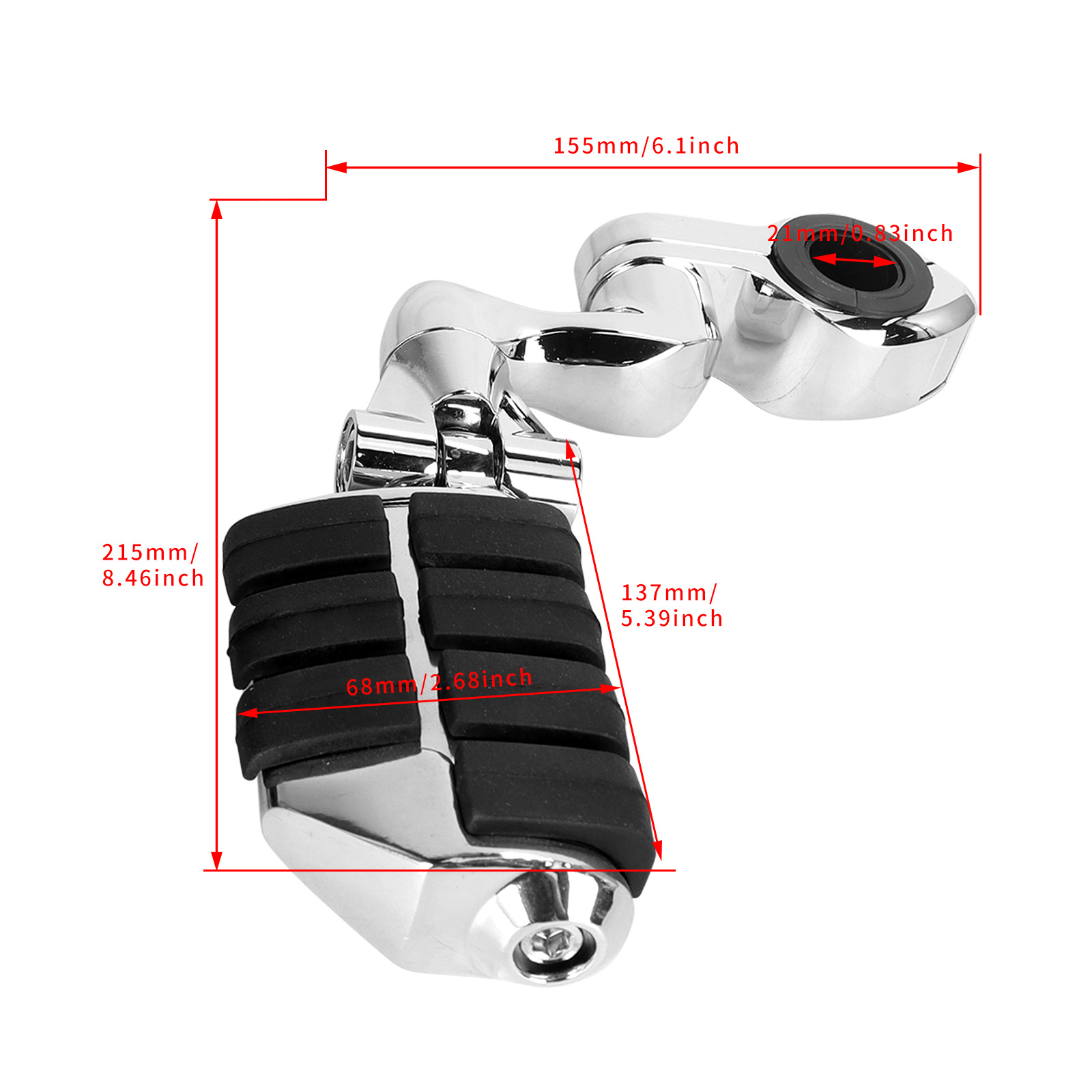 Suitable for Harley Road King Street Glide Modified Aluminum Alloy Footrests Motorcycle Modification Parts