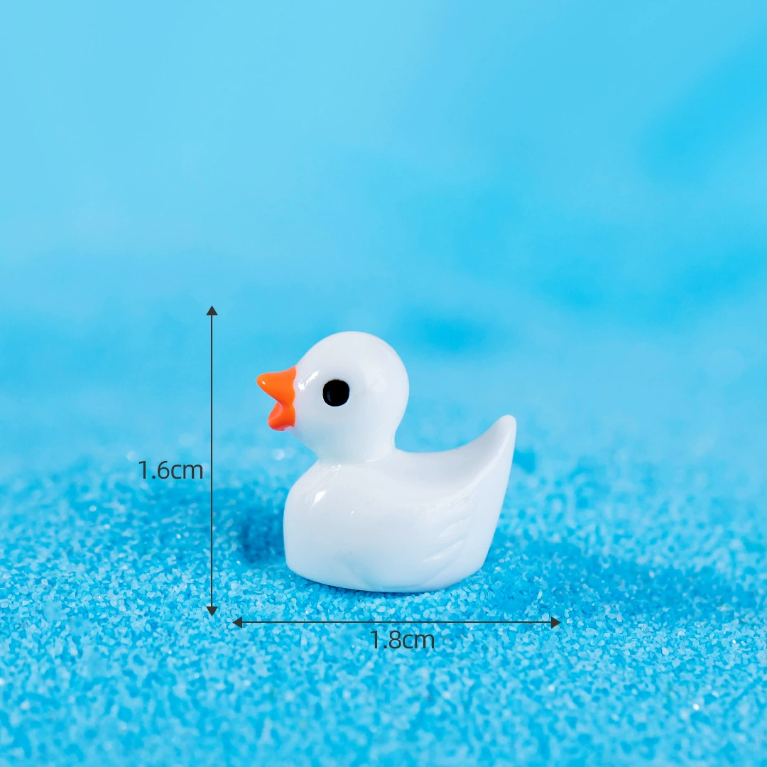 Pendant (B.Duck) mini duck minifigure, glossy resin, assorted colors, 1.8×1.2×1.6 cm