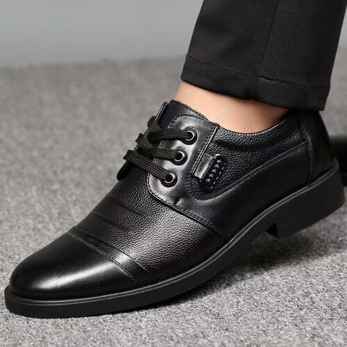 New winter leather shoes, fashionable all-matching British casual shoes, business soft-sole leather shoes, step-on shoes, men