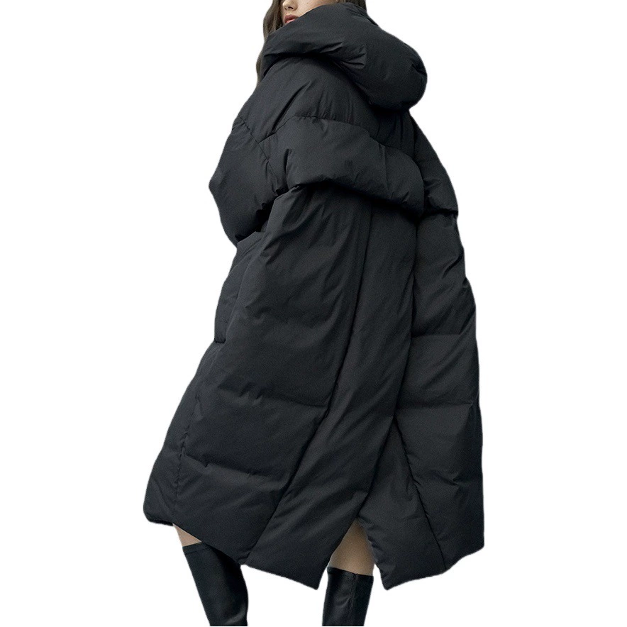 Пуховик в европейском и американском стиле, женская новая индивидуальная стеганая белая куртка на утином пуху больших размеров, тренд, волосы поколения