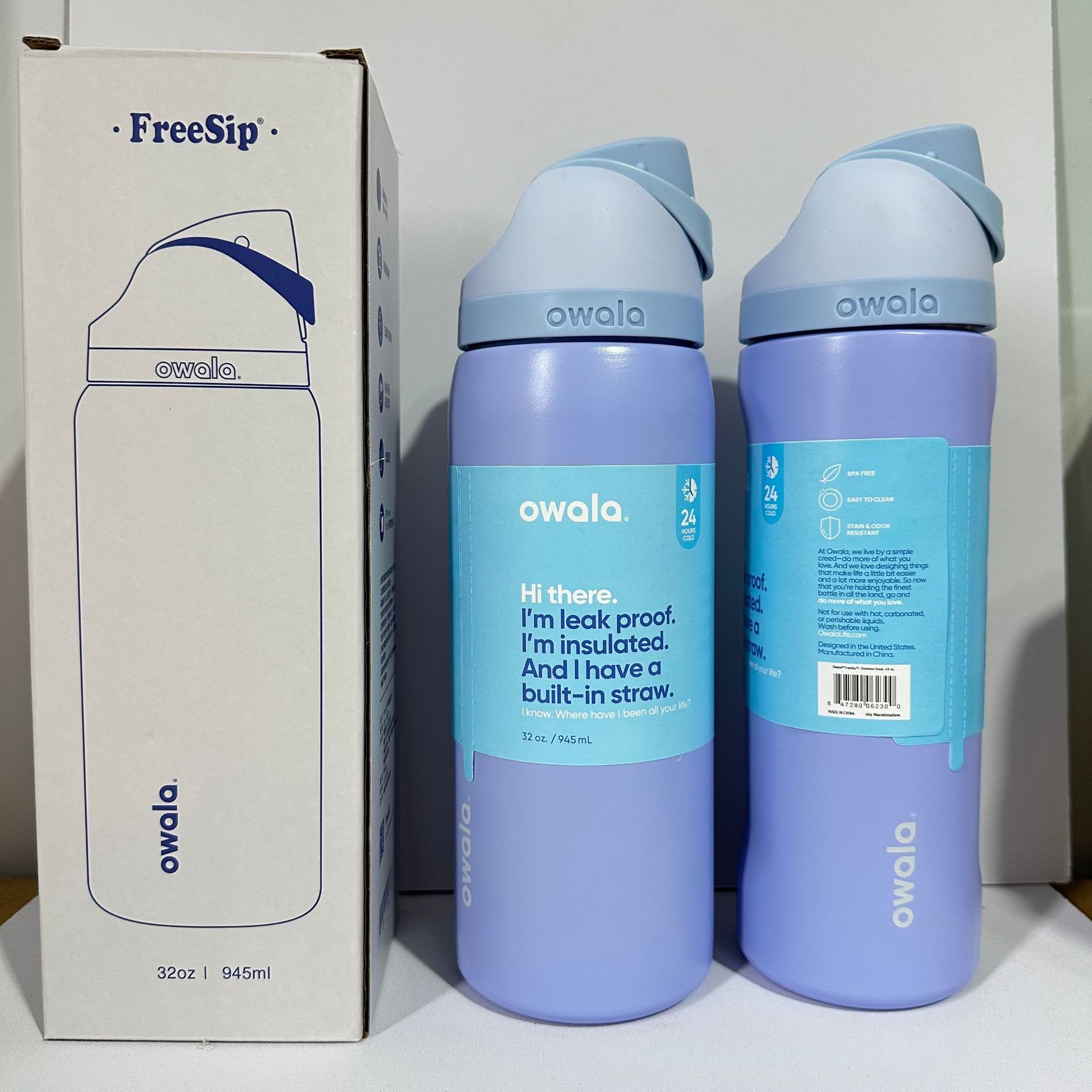 Owala en stock de gran capacidad portátil hervidor de agua al aire libre para hombres tazas de agua caliente de moda para mujeres tazas de fruta deportivas al por mayor