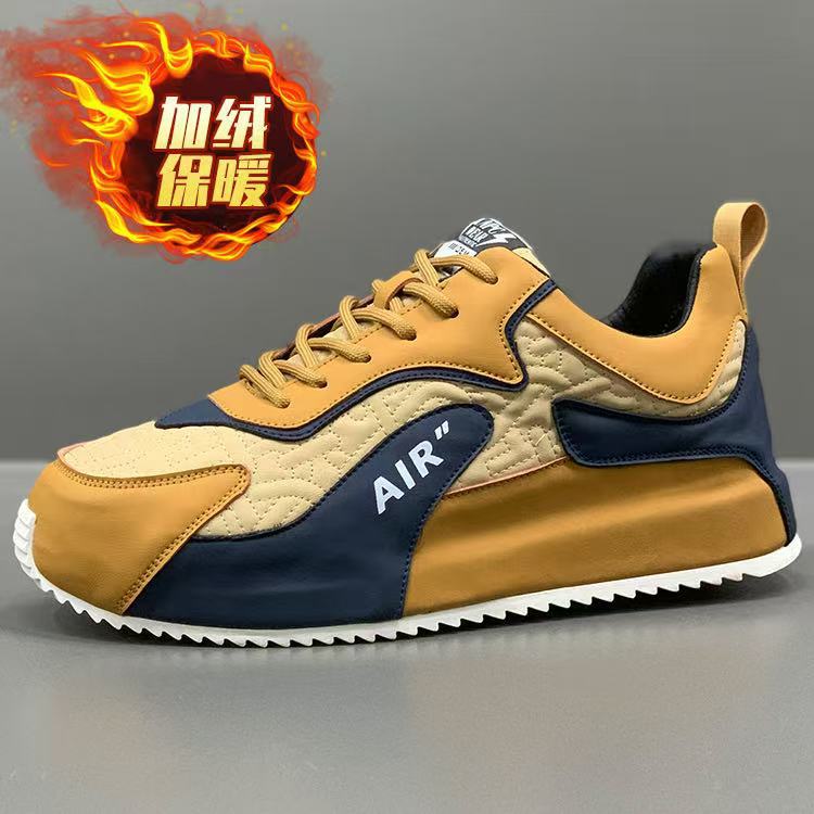 Zapatos de hombre, modelos de otoño e invierno, nuevos zapatos blancos de suela gruesa ligera, zapatos deportivos casuales para hombres de todo fósforo, zapatos rojos de marca de moda