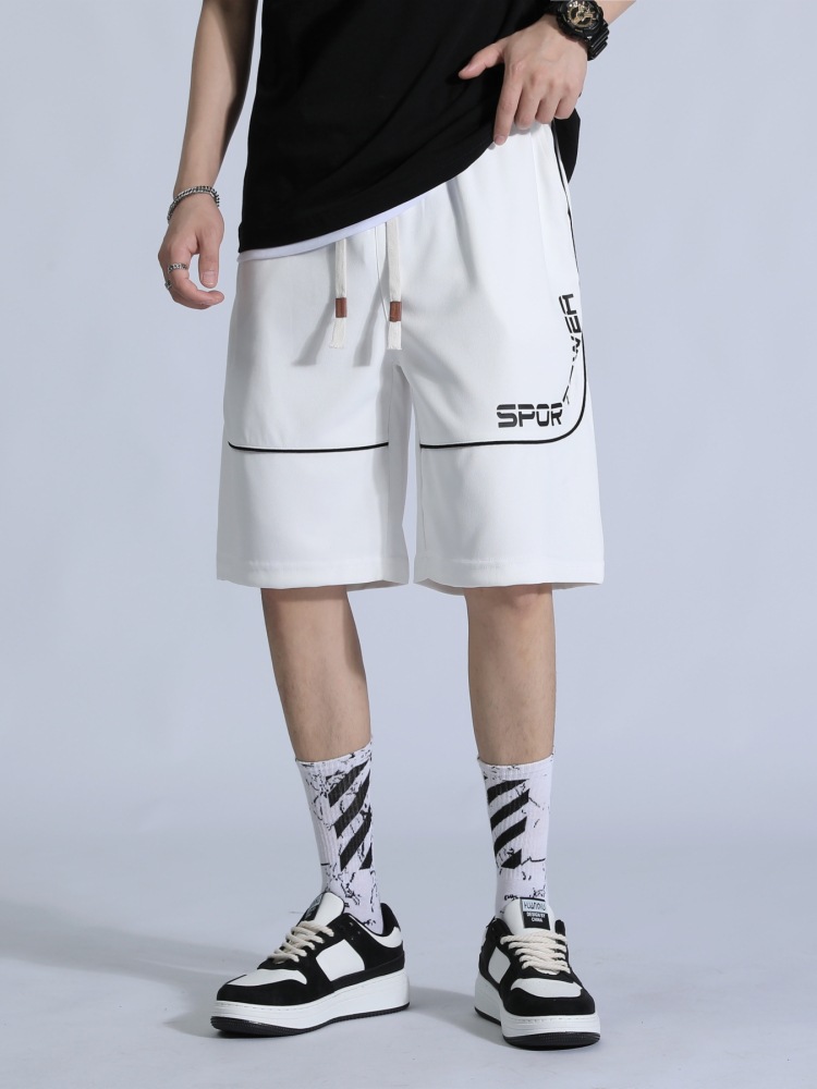 Logotipo personalizable, venta directa del fabricante, pantalones de verano holgados de cinco puntos, pantalones deportivos casuales a la moda para adolescentes.