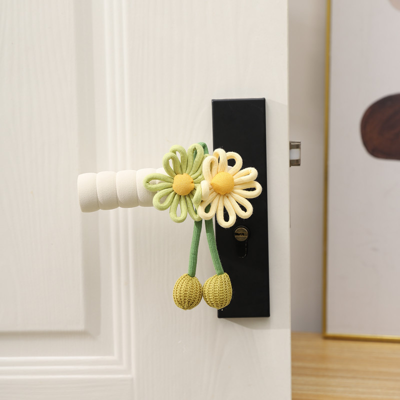 Double color flower [rice green white pole] left hand open the door