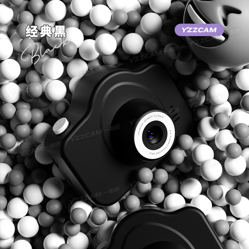 Hd dual camera classic black (can record video + multiple filters) - official standard