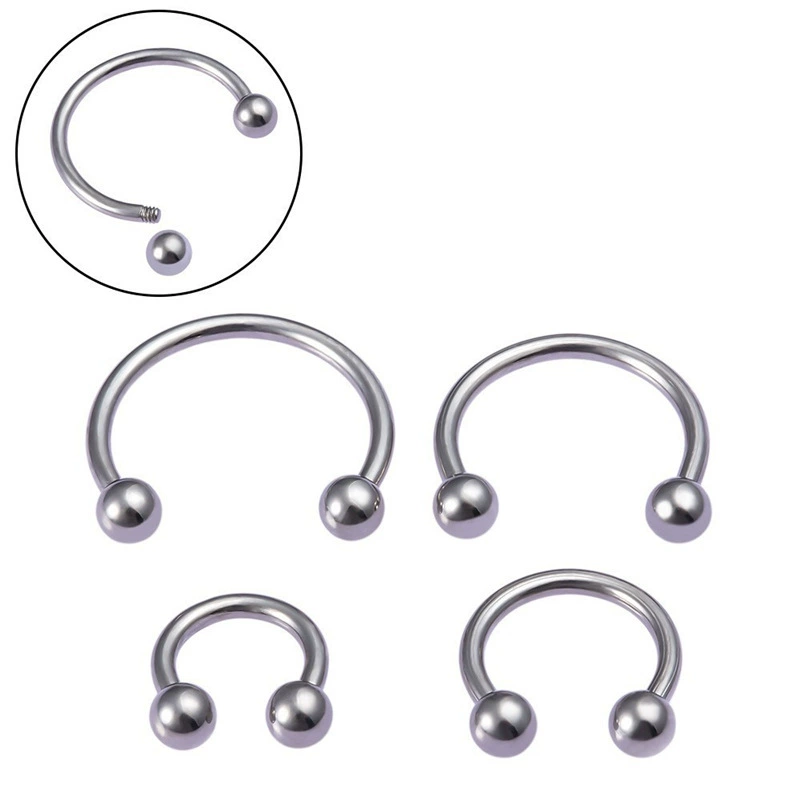 Лип piercing физиологический из нержавеющей стали, бусинки, пирсинг носа